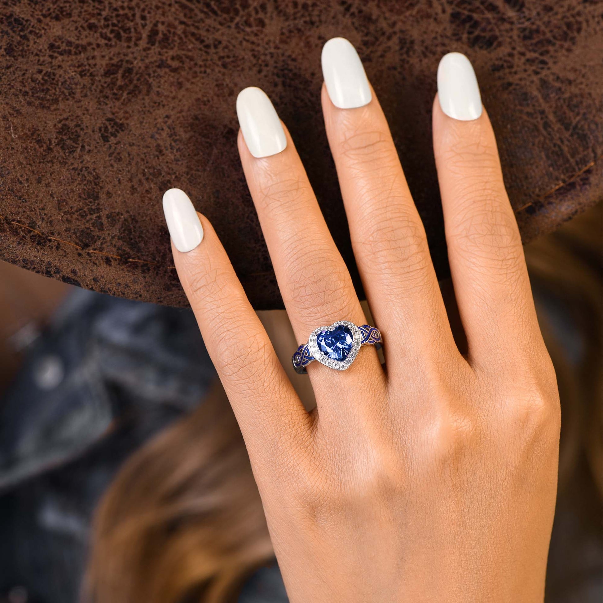 Ocean Heart Ring - Sapphire - Serene Western