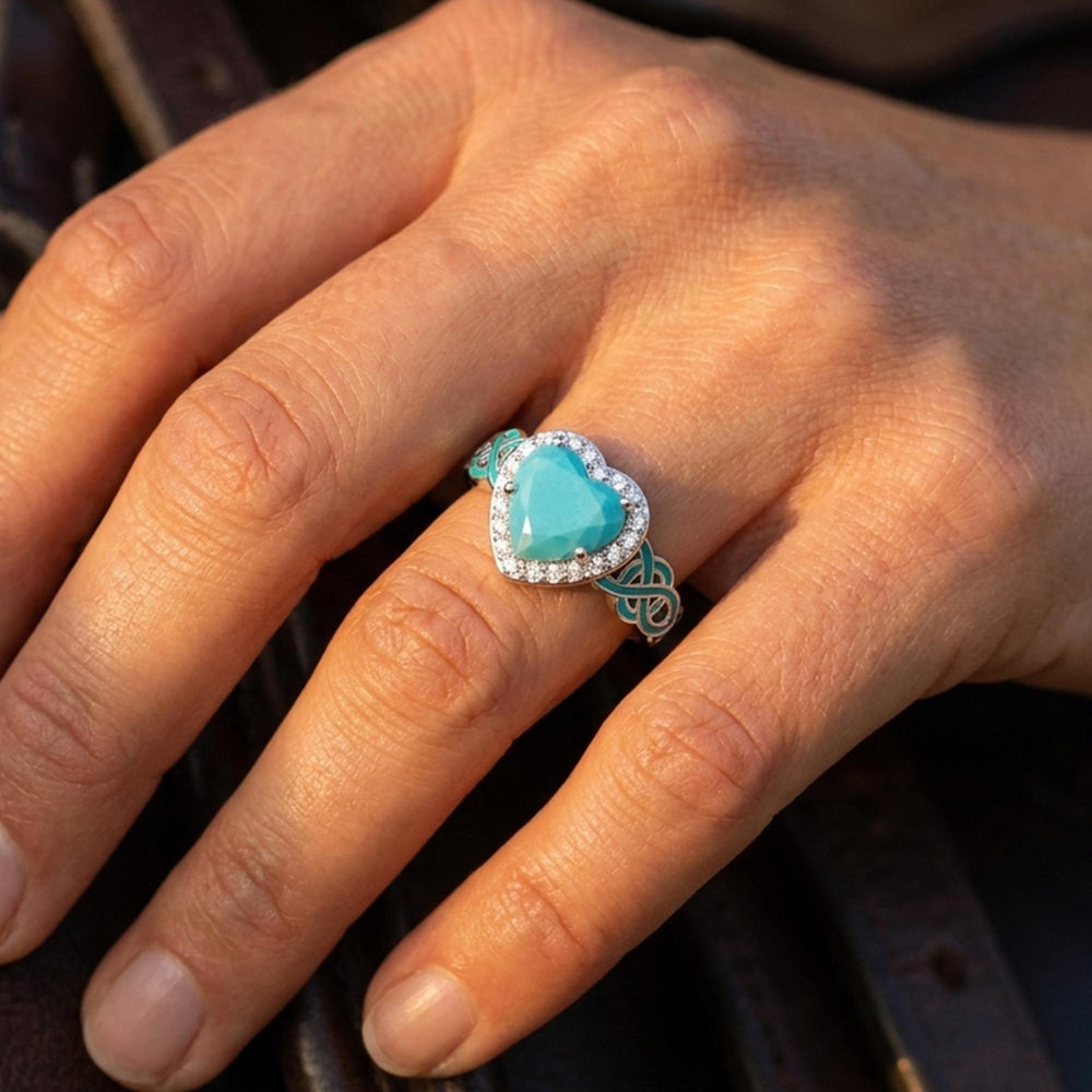 Ocean Heart Ring - Turquoise - Serene Western