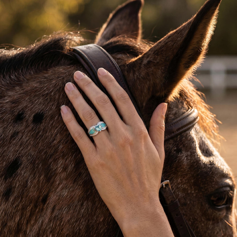 Orya Embrace Ring - Aquamarine - Serene Western