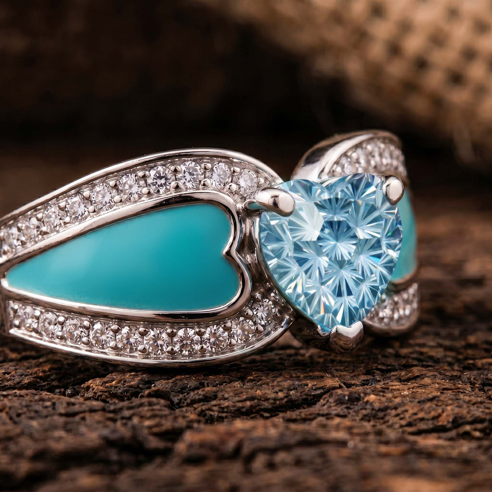 Orya Embrace Ring - Aquamarine - Serene Western