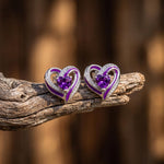 Passion Heart Earrings - Amethyst - Serene Western thumbnail