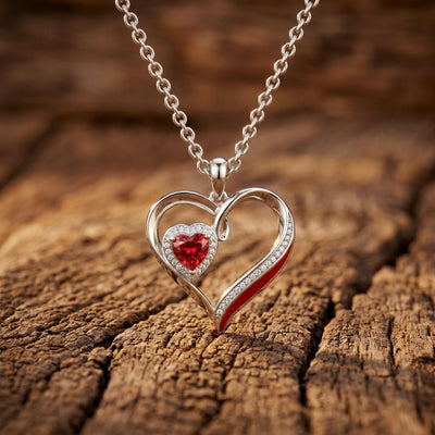 Passion Heart Necklace - Ruby