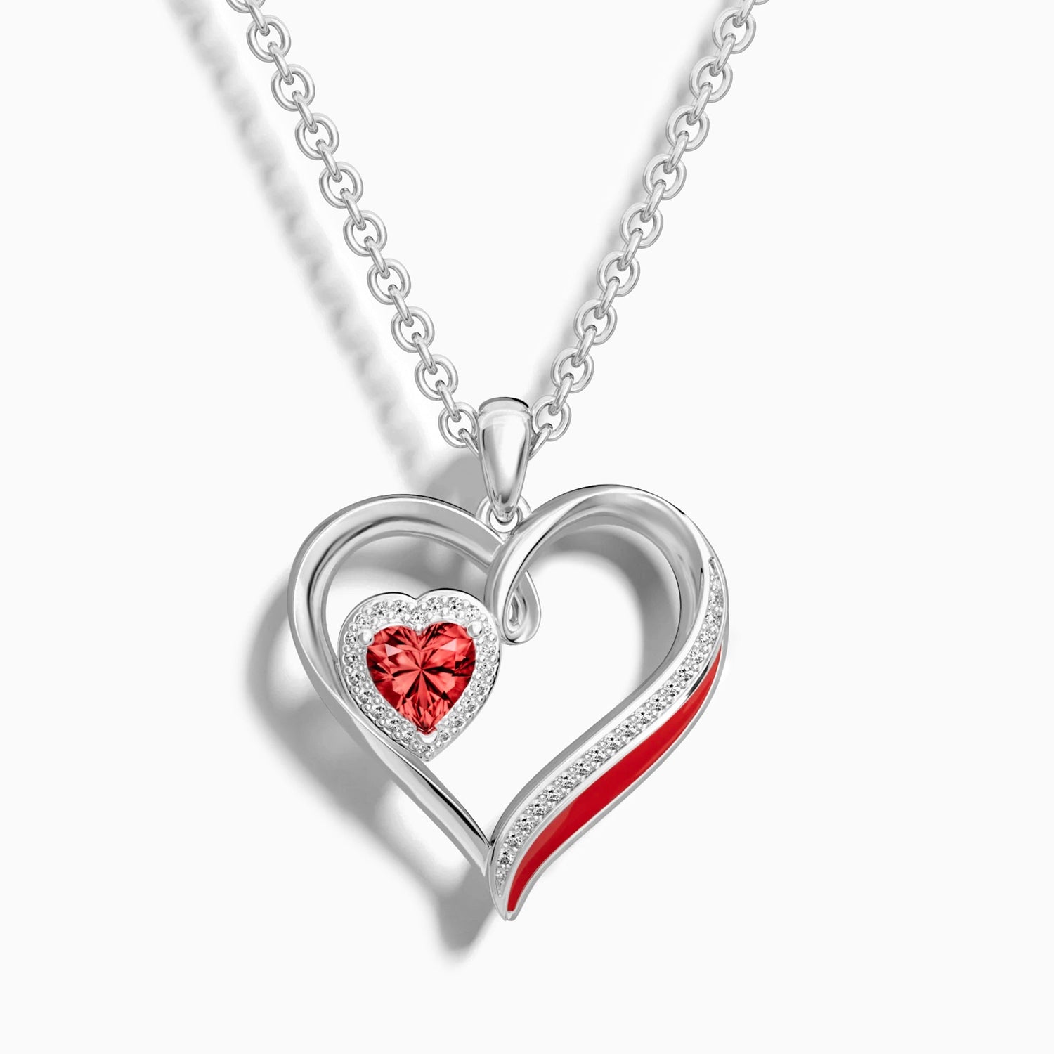 Passion Heart Necklace - Ruby - Serene Western