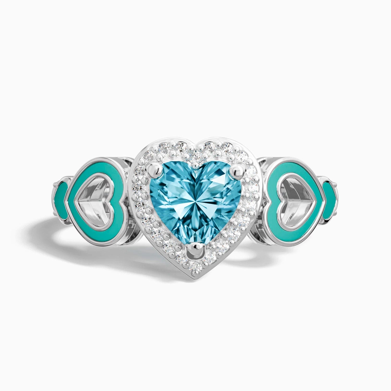 Passion Heart Ring - Aquamarine - Serene Western