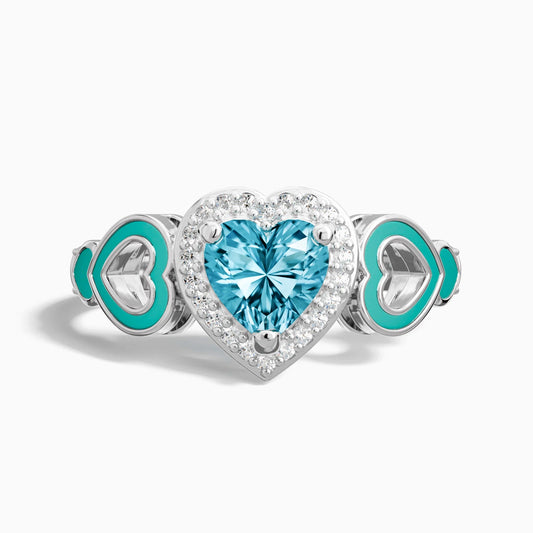 Passion Heart Ring - Aquamarine - Serene Western