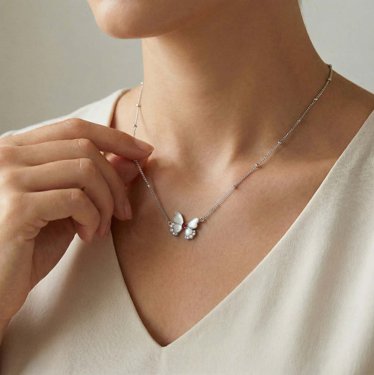 Pearlflight Ember Necklace - Garnet - Serene Western