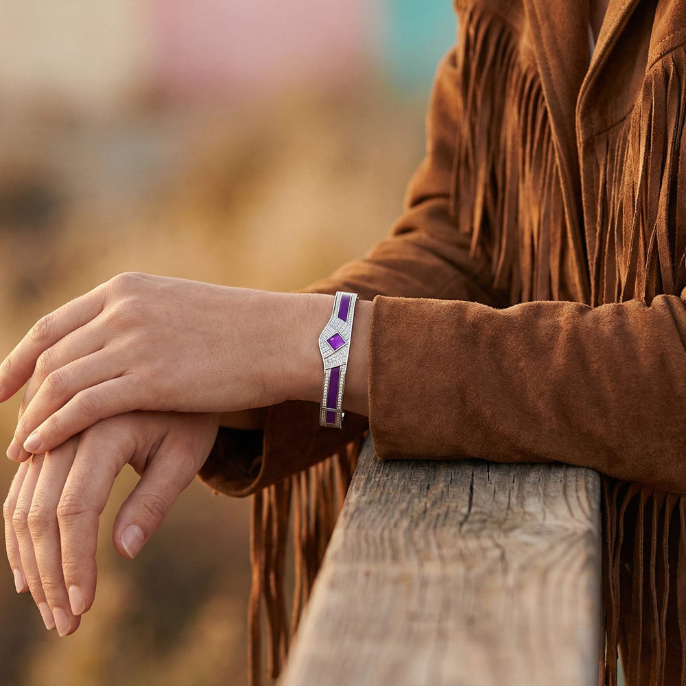 Pioneer Spirit-armbånd - ametyst - rolig western