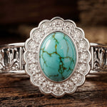Prairie Bloom Stacking Ring - Turquoise - Serene Western thumbnail