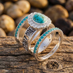Prairie Bloom Stacking Ring - Turquoise - Serene Western thumbnail