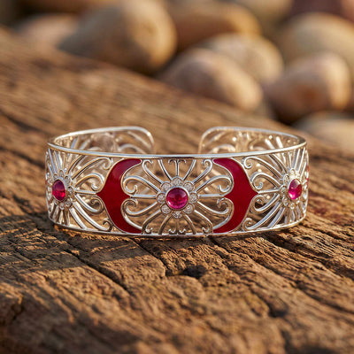 Prairie Flower Manschettarmband - Rubin