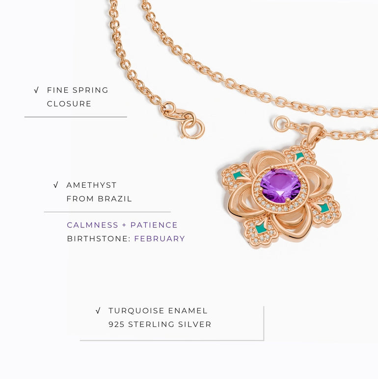 Prairie Insignia Necklace - Amethyst - Serene Western