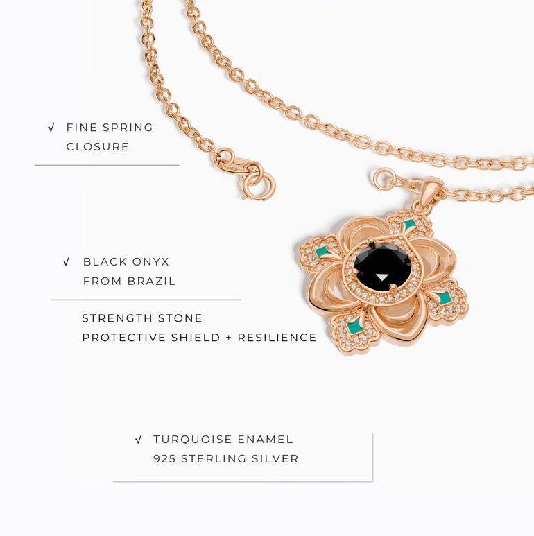 Prairie Insignia Necklace - Black Onyx - Serene Western