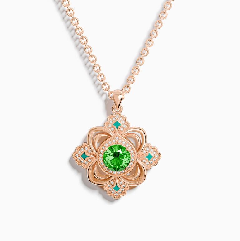 Prairie Insignia Necklace - Emerald - Serene Western