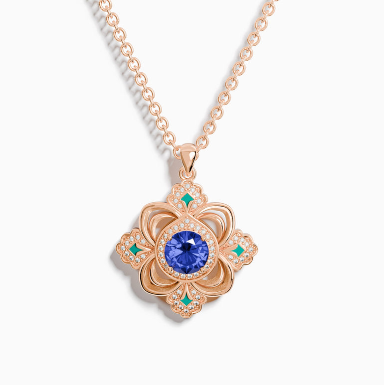 Prairie Insignia Necklace - Sapphire - Serene Western