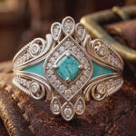 Eagle's Feather Ring - Turquoise - Product showcase video thumbnail