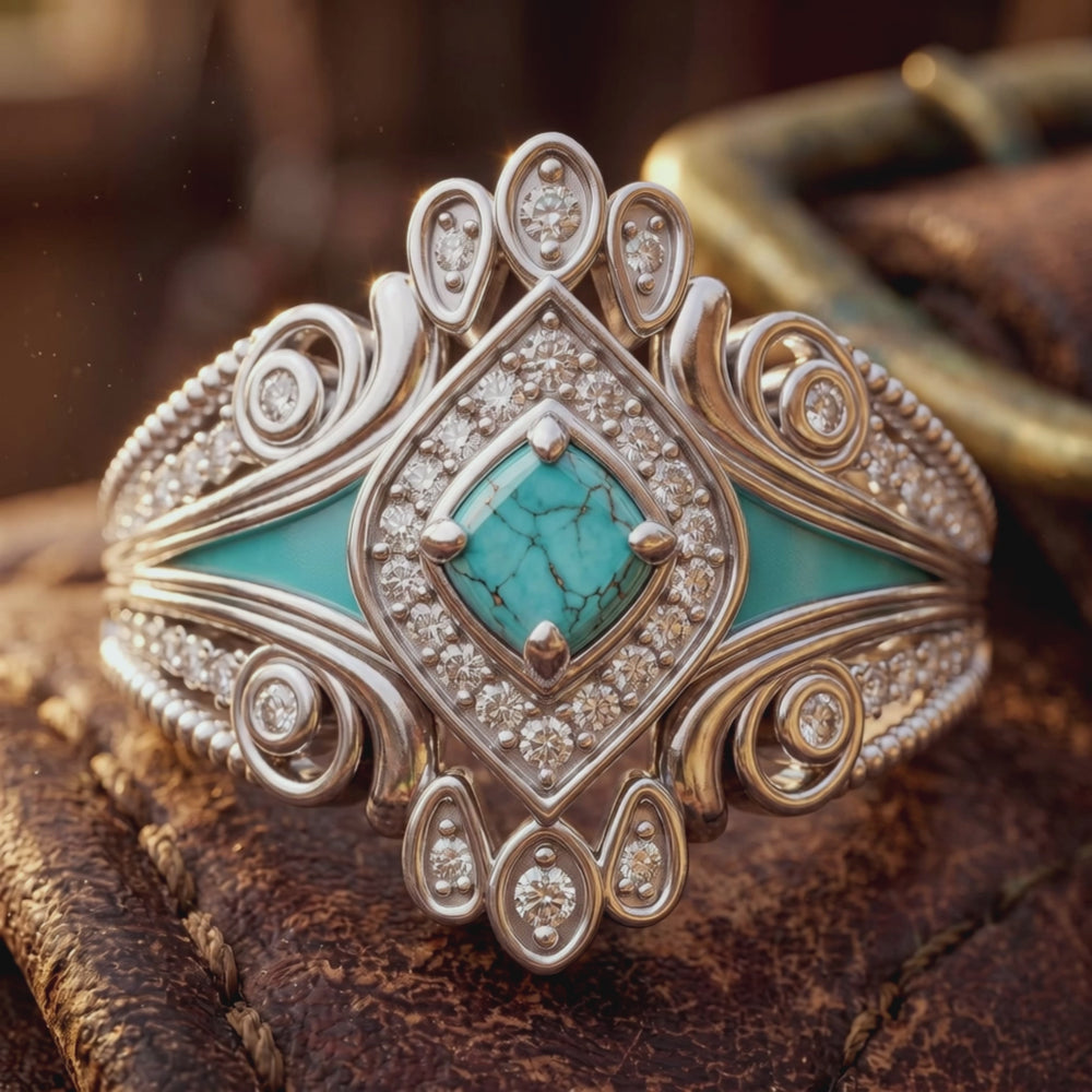 Eagle's Feather Ring - Turquoise - Product showcase video