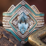 Azure Mesa Shield Ring - Aquamarine - Product showcase video thumbnail