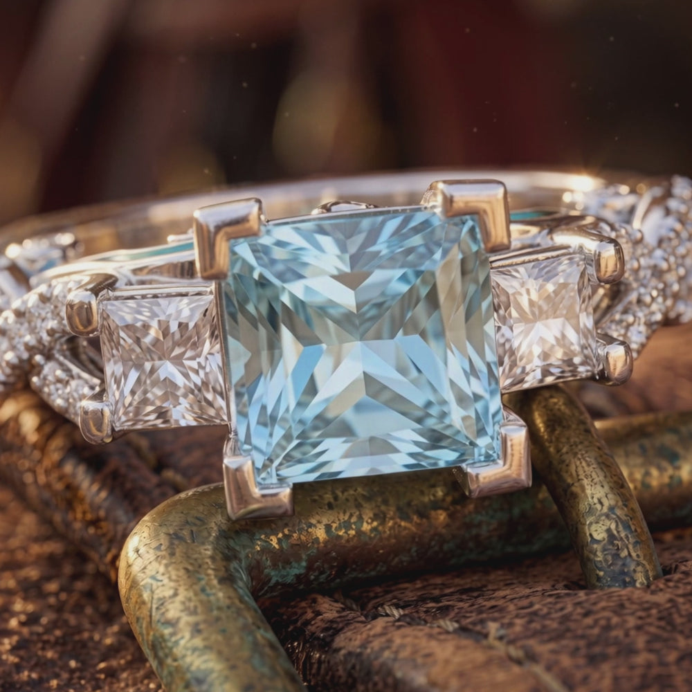Love Rivet Ring - Aquamarine - Product showcase video