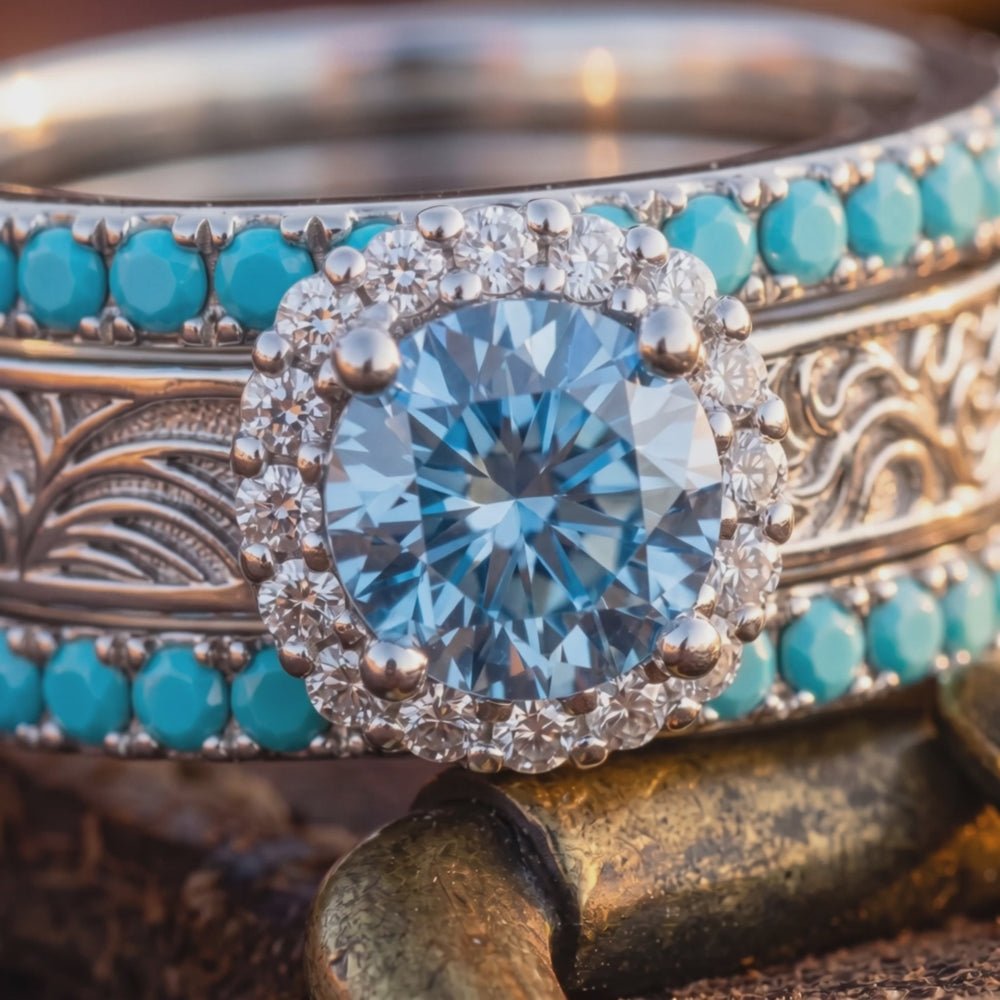 Desert Starpath Ring Set - Aquamarine - Product showcase video