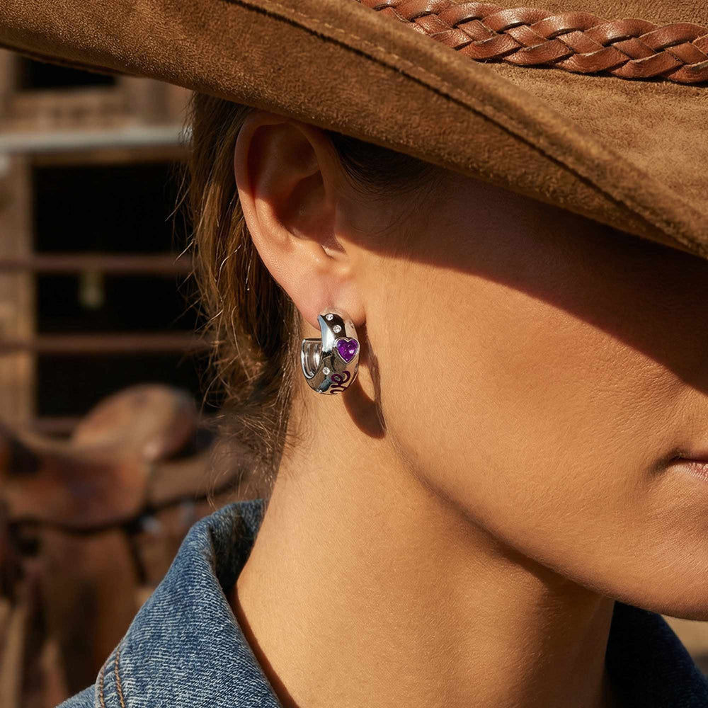 Promise Love Earrings - Amethyst - Serene Western
