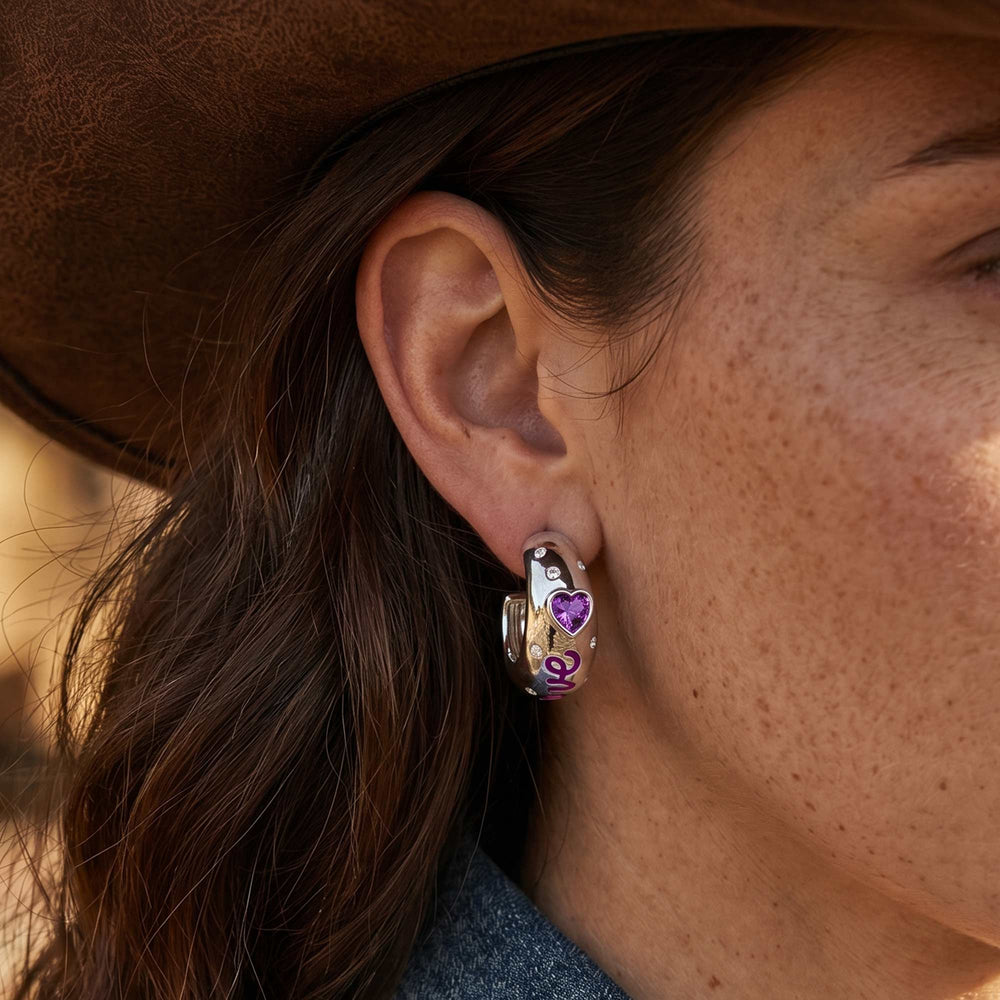 Promise Love Earrings - Amethyst - Serene Western