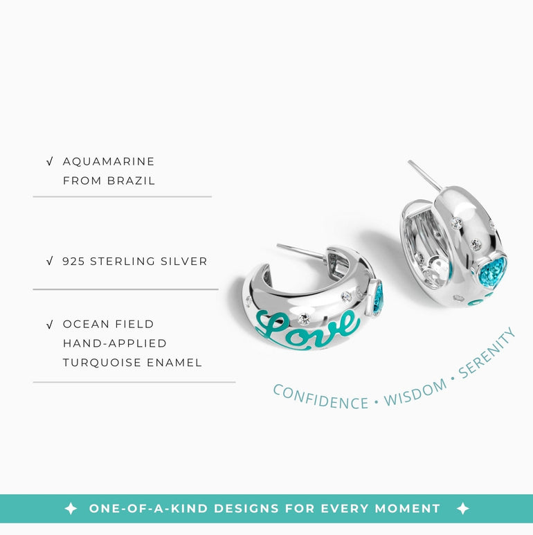 Promise Love Earrings - Aquamarine - Serene Western