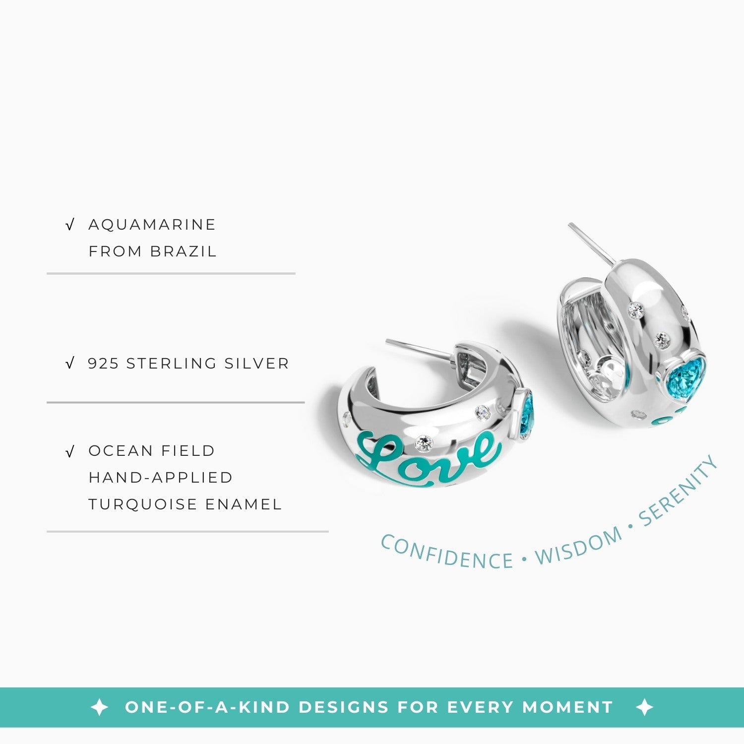 Promise Love Earrings - Aquamarine - Serene Western