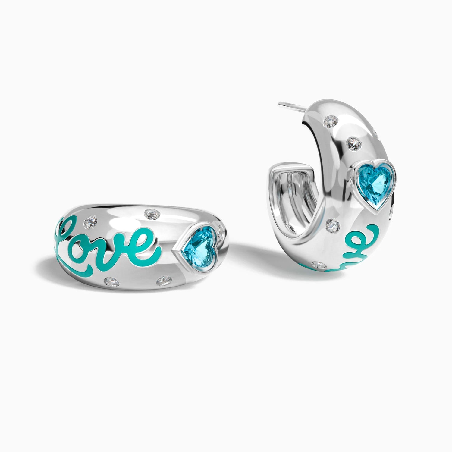 Promise Love Earrings - Aquamarine - Serene Western