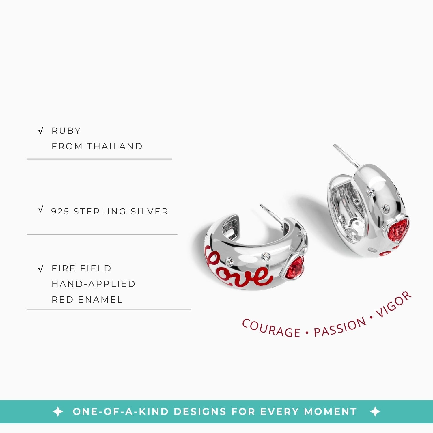 Promise Love Earrings - Ruby - Serene Western