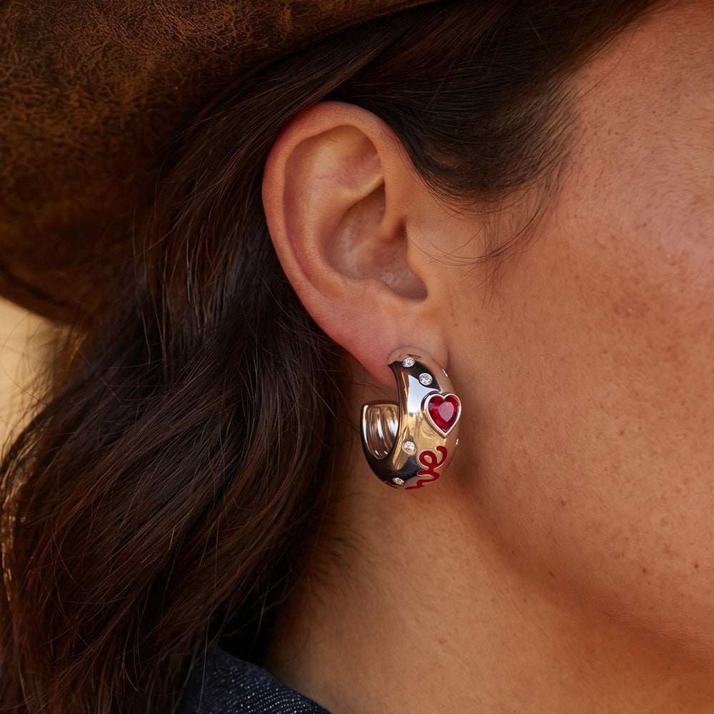 Promise Love Earrings - Ruby - Serene Western
