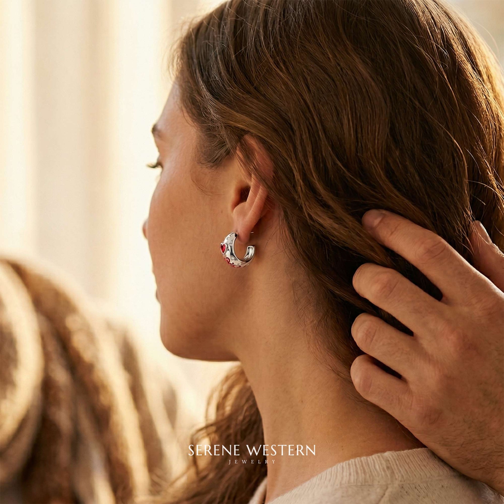 Promise Love Earrings - Ruby - Serene Western