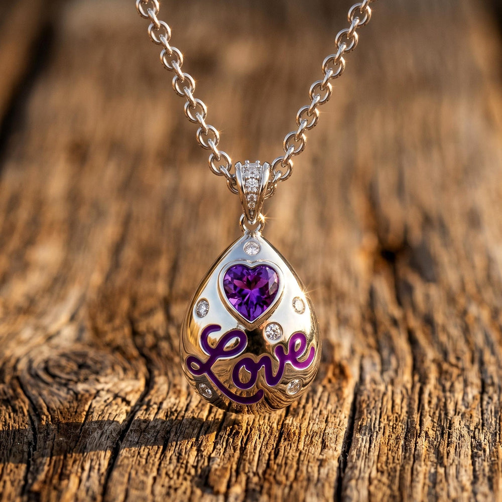 Promise Love Necklace - Amethyst - Serene Western