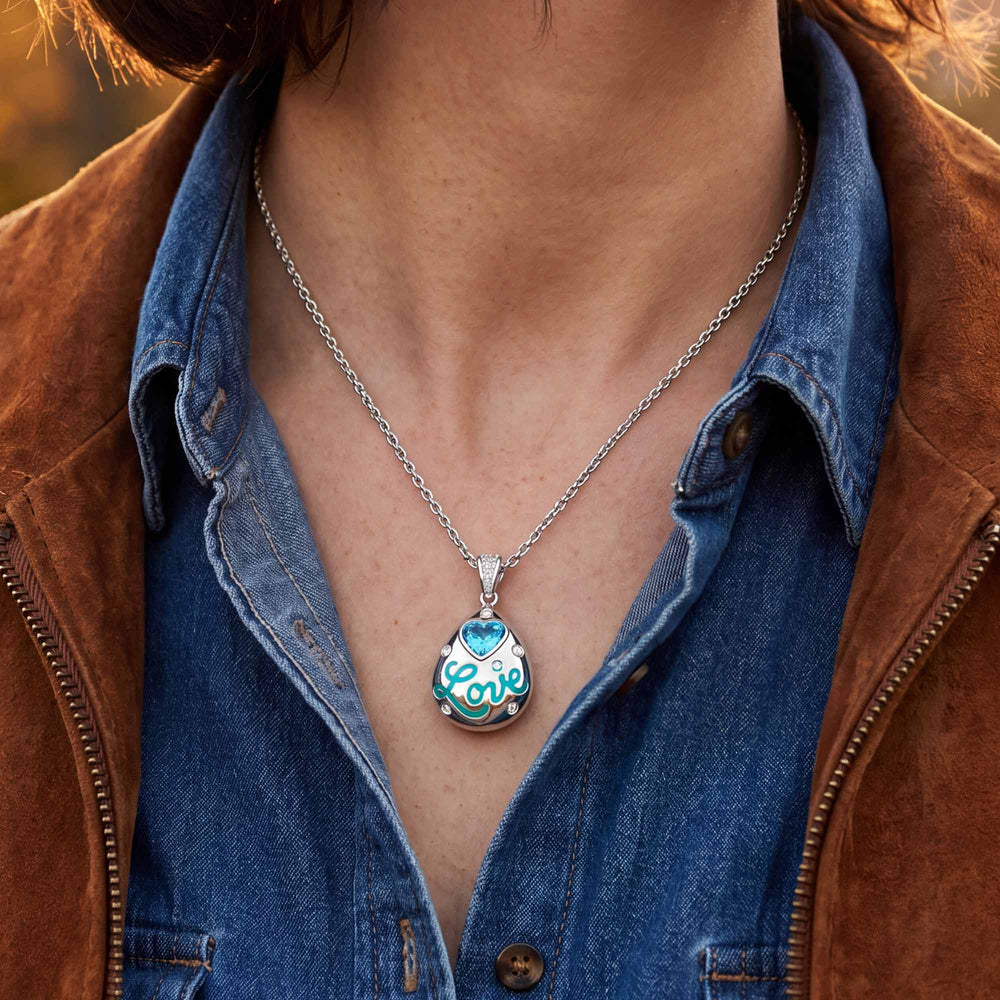 Promise Love Necklace - Aquamarine - Serene Western