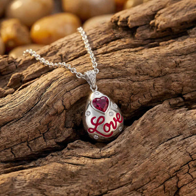 Zephyr Teardrop-halsband - Rosenkvarts ＆ Rosa