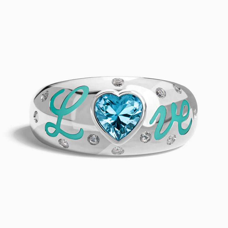 Promise Love Ring - Aquamarine - Serene Western