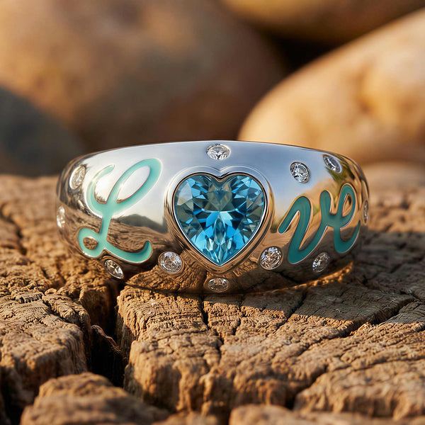 Promise Love Ring - Aquamarine