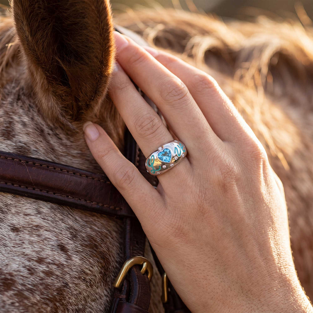 Promise Love Ring - Aquamarine - Serene Western
