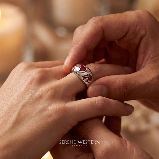 Promise Love Ring - Ruby - Serene Western