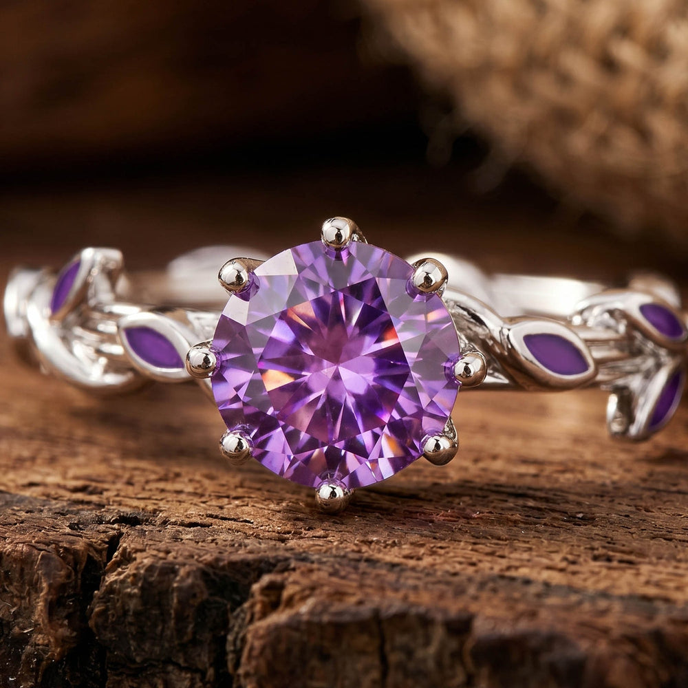 Promise Rose Ring - Amethyst - Serene Western