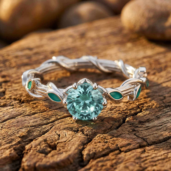 Löfte Rosering - Akvamarin