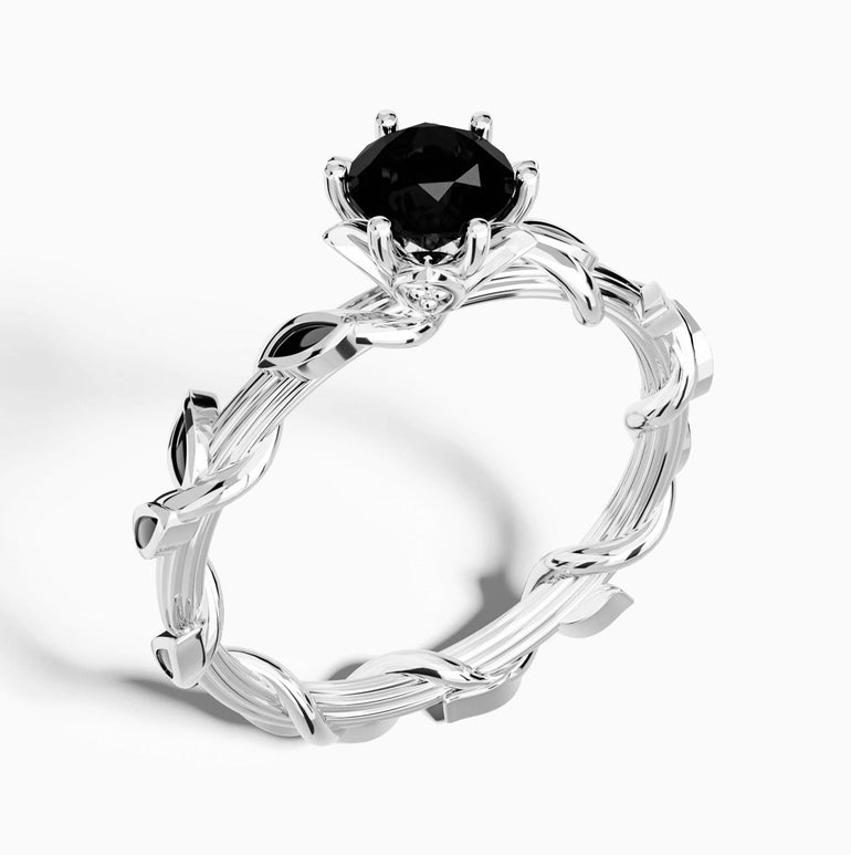 Promise Rose Ring - Black Onyx - Serene Western