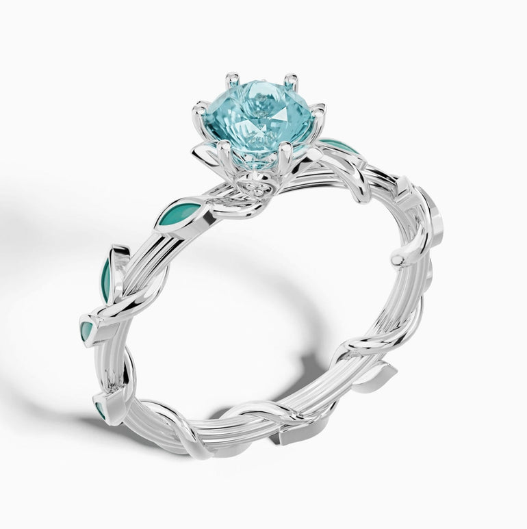 Promise Rose Ring - Emerald - Serene Western