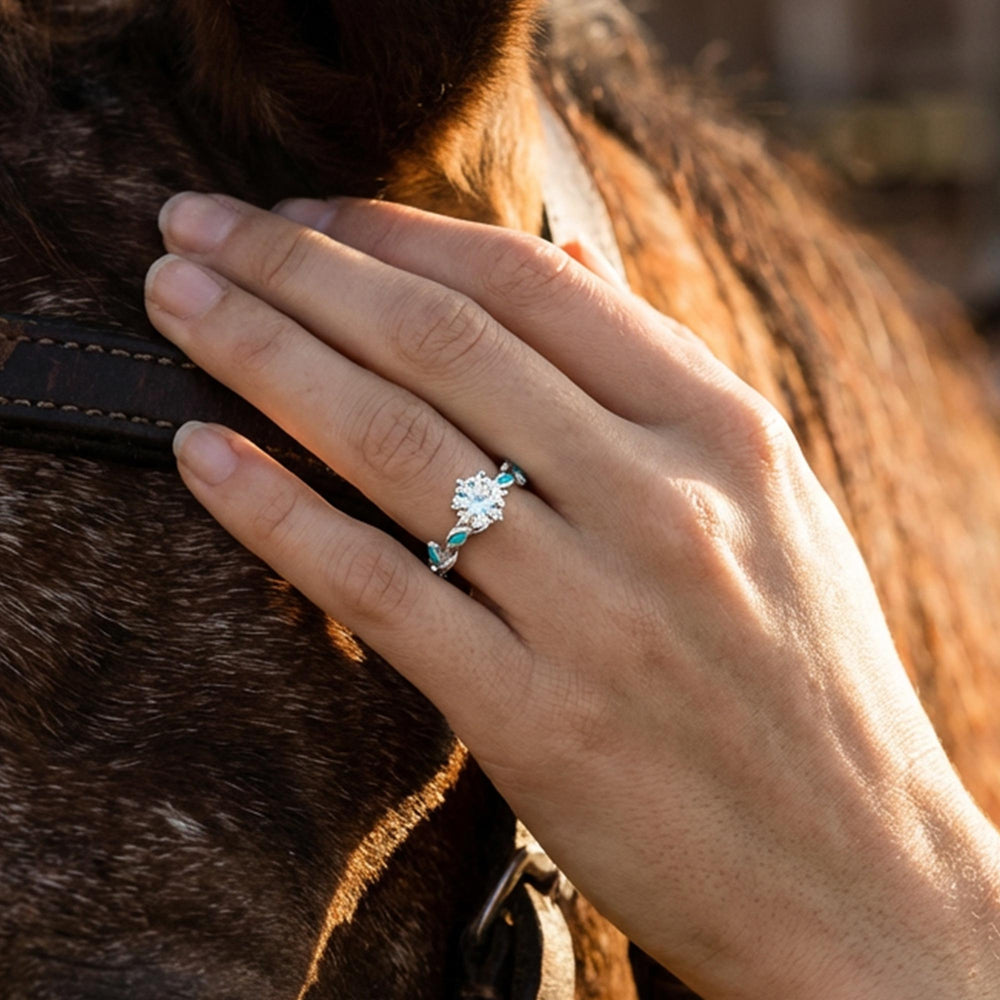 Promise Rose Ring - Moissanite - Serene Western