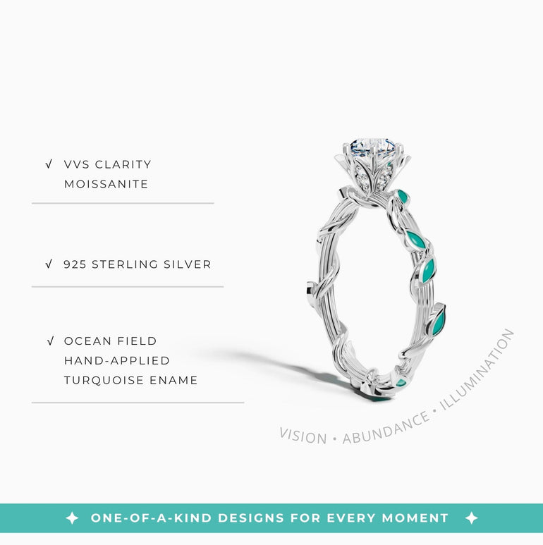 Promise Rose Ring - Moissanite - Serene Western