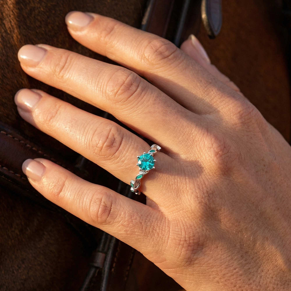 Promise Rose Ring - Paraiba Tourmaline - Serene Western