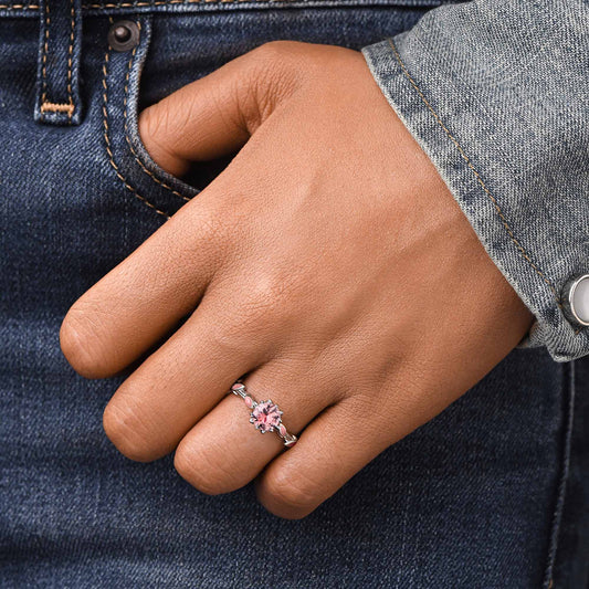 Promise Rose Ring - Rose Quartz - Serene Western