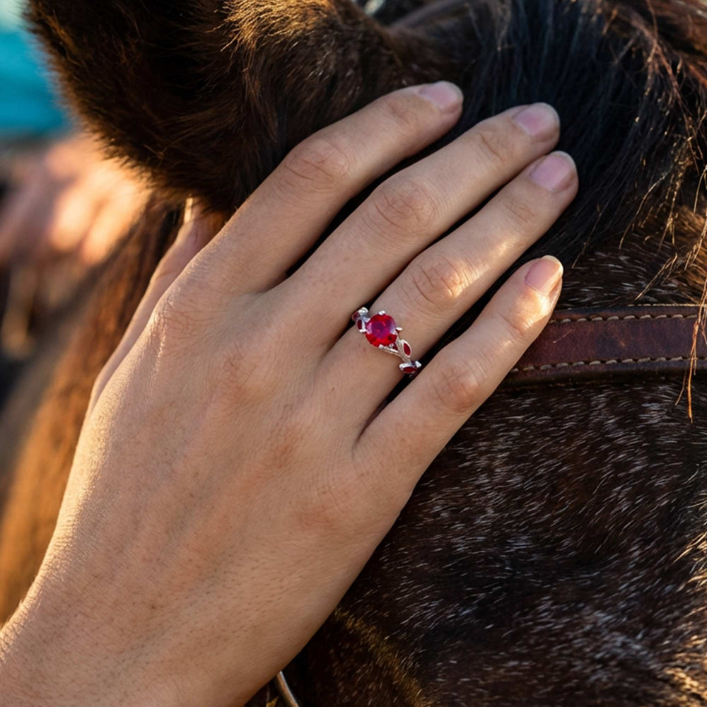 Promise Rose Ring - Ruby - Serene Western