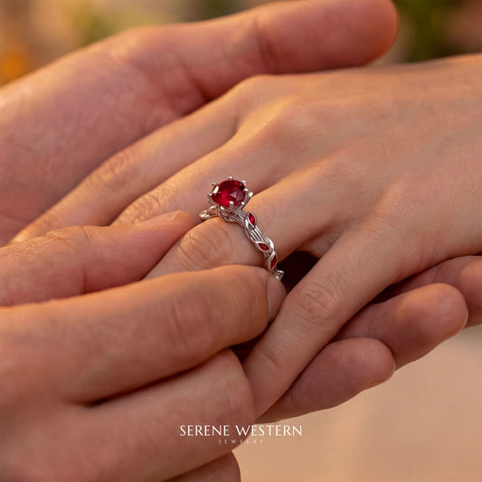Promise Rose Ring - Ruby - Serene Western