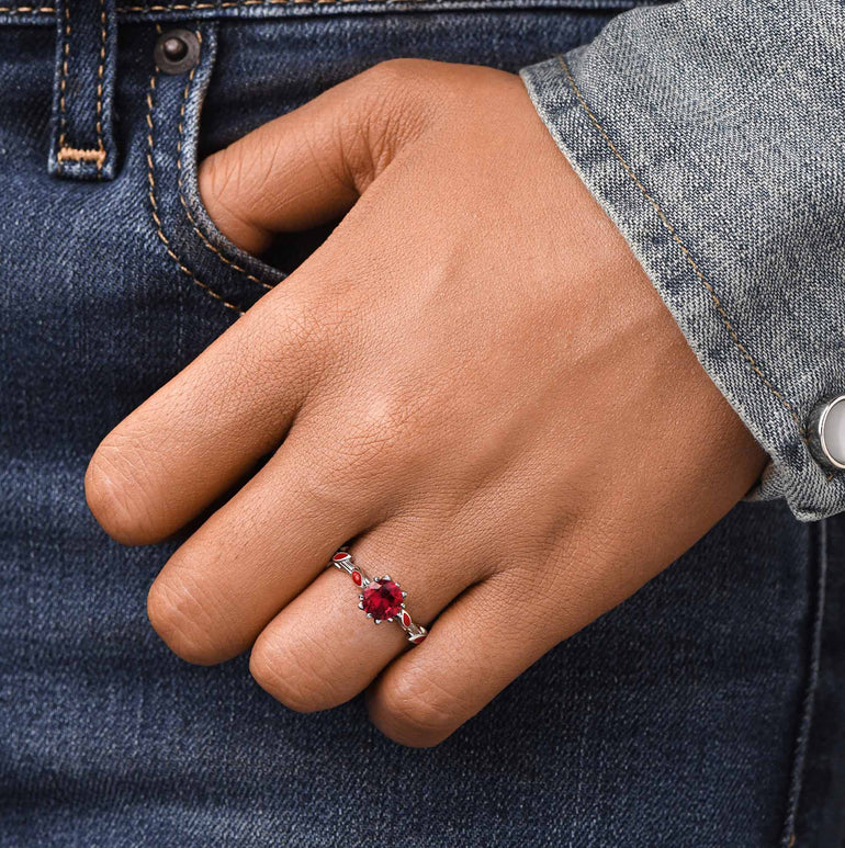 Promise Rose Ring - Ruby - Serene Western
