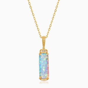 Radiant Pillar Necklace - Opal - Serene Western